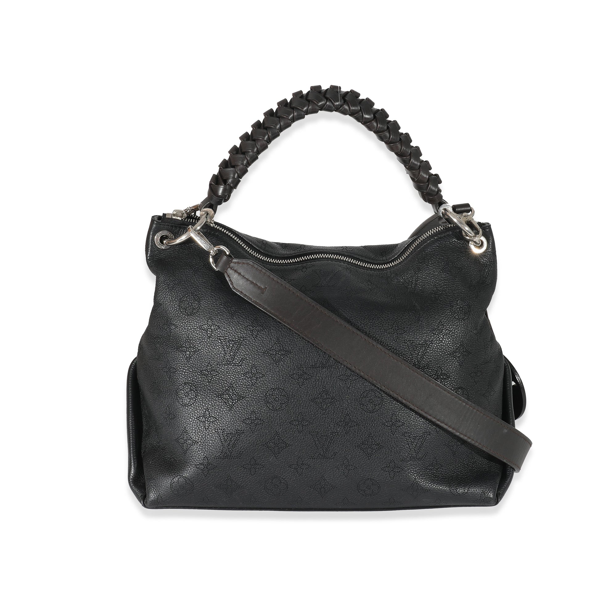 Louis Vuitton Black Monogram Mahina Beaubourg Hobo MM