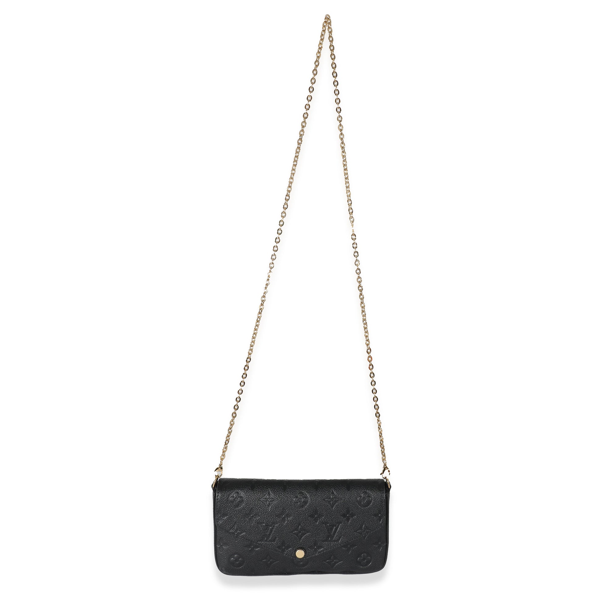  Louis Vuitton Black Monogram Empreinte Felicie Pochette