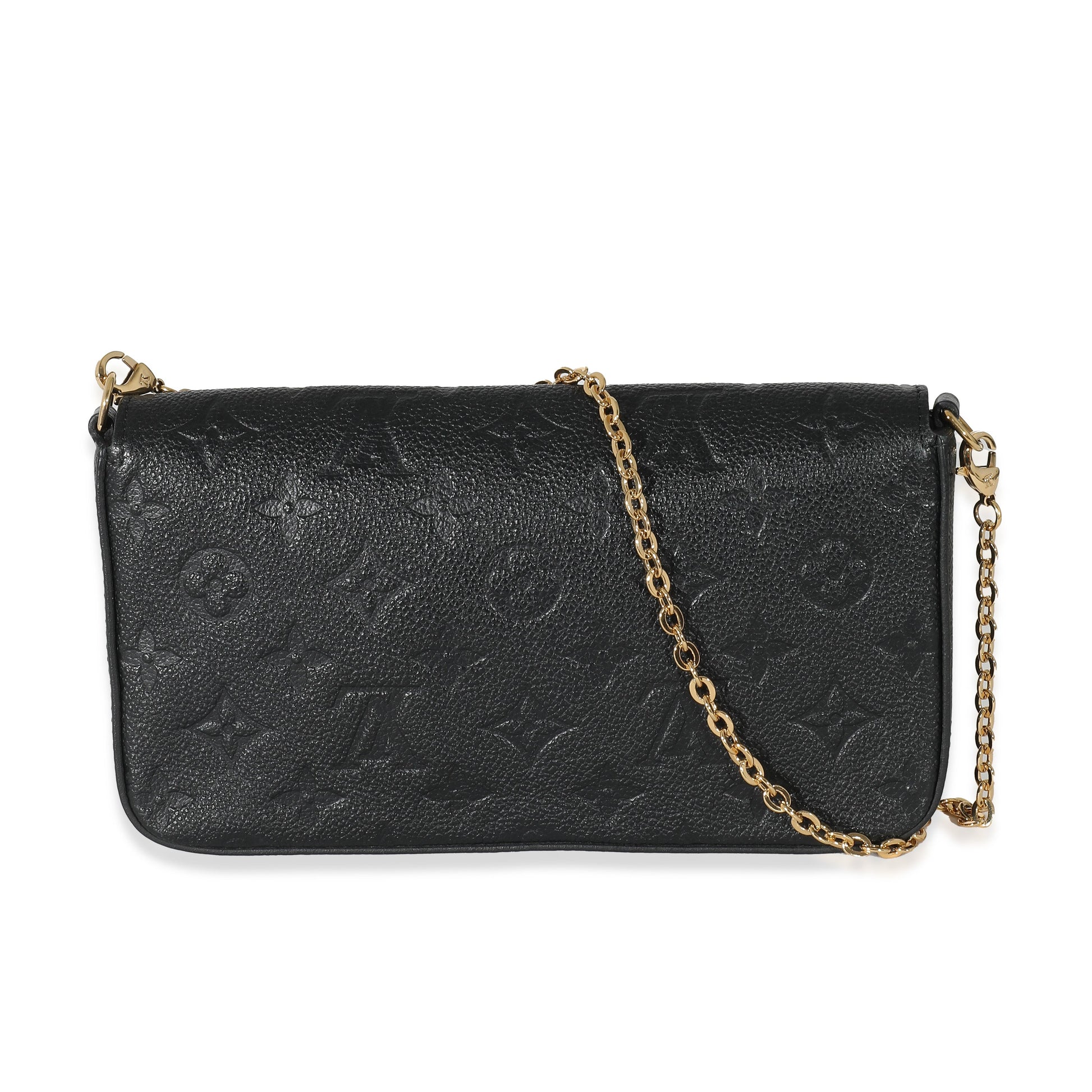  Louis Vuitton Black Monogram Empreinte Felicie Pochette