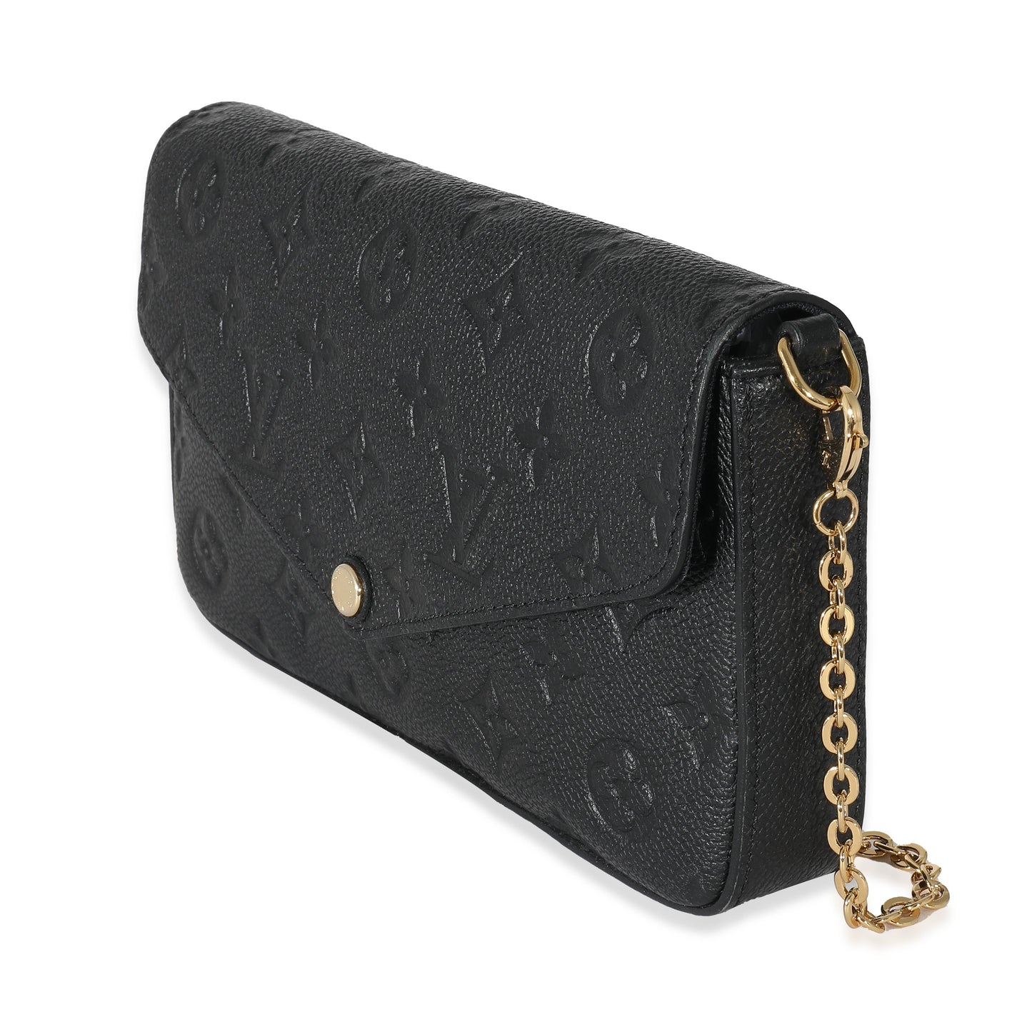  Louis Vuitton Black Monogram Empreinte Felicie Pochette