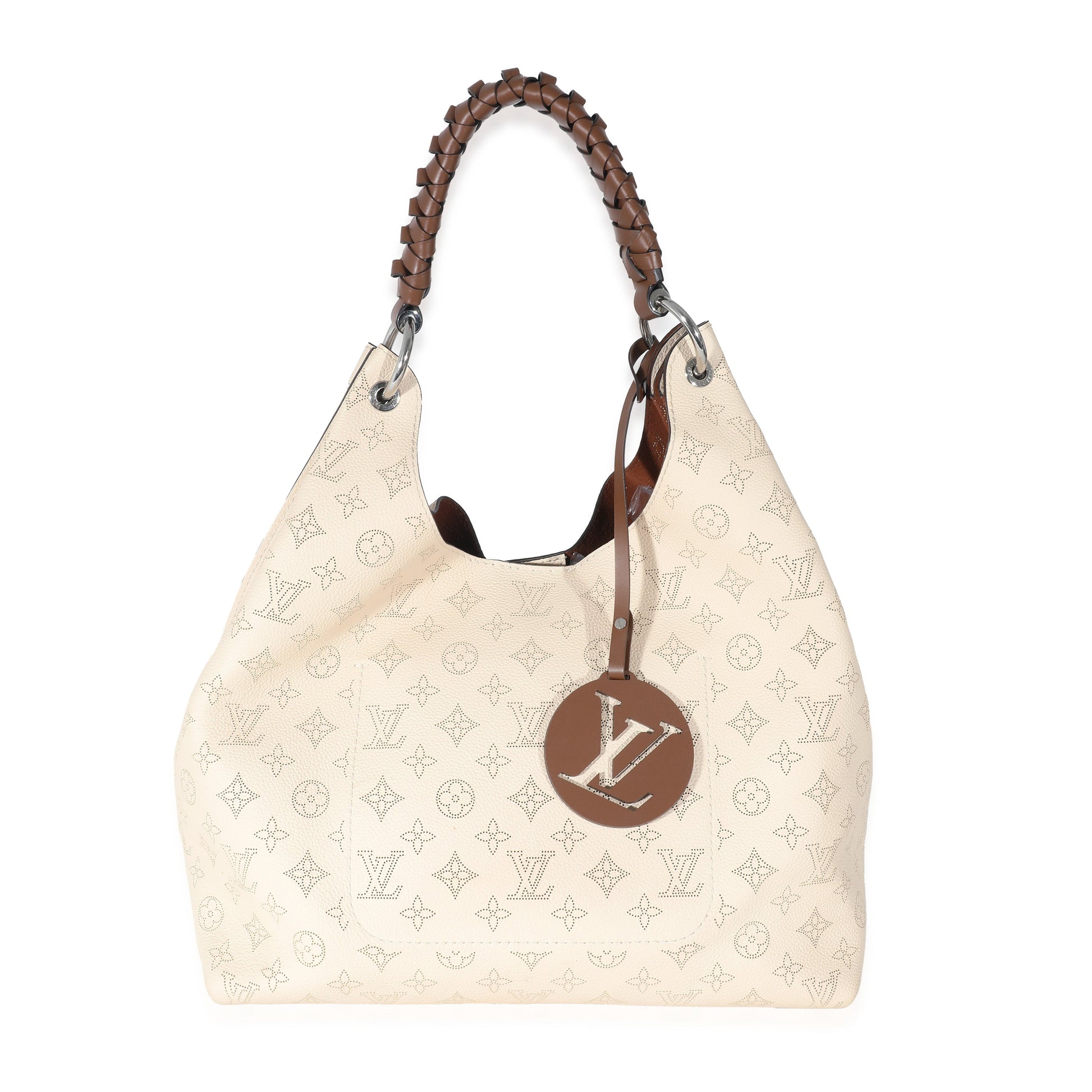 Louis Vuitton Cream Mahina Carmel Hobo