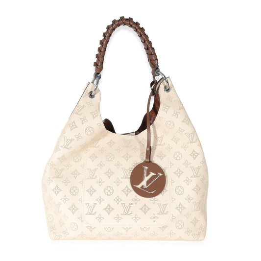Louis Vuitton Cream Mahina Carmel Hobo
