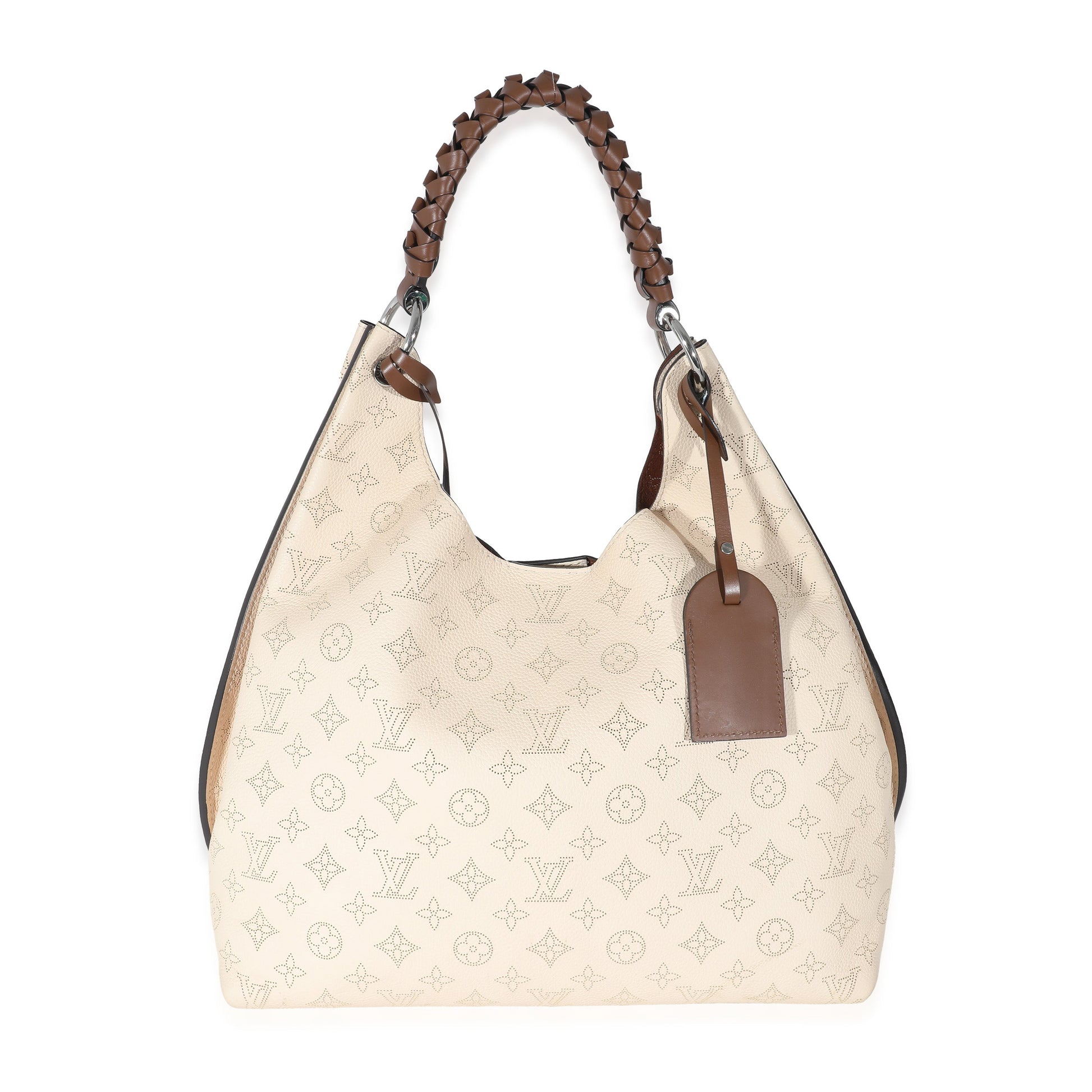 Louis Vuitton Cream Mahina Carmel Hobo