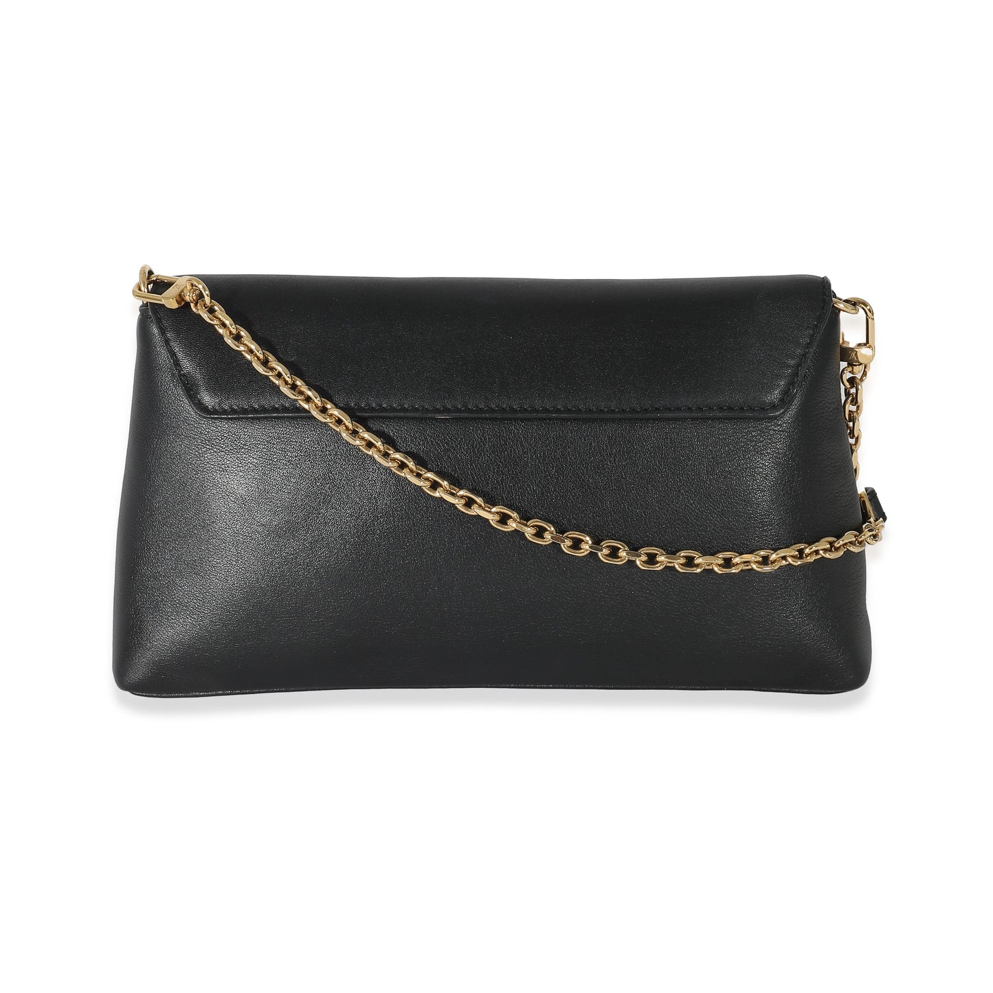 Louis Vuitton Black Calfskin Love Note Chain Clutch