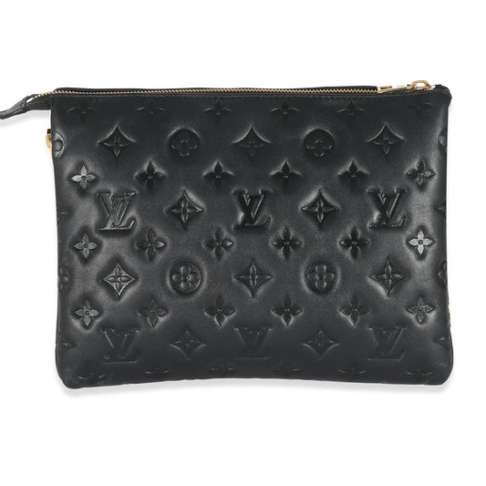 Louis Vuitton Black Puffy Lambskin Coussin PM