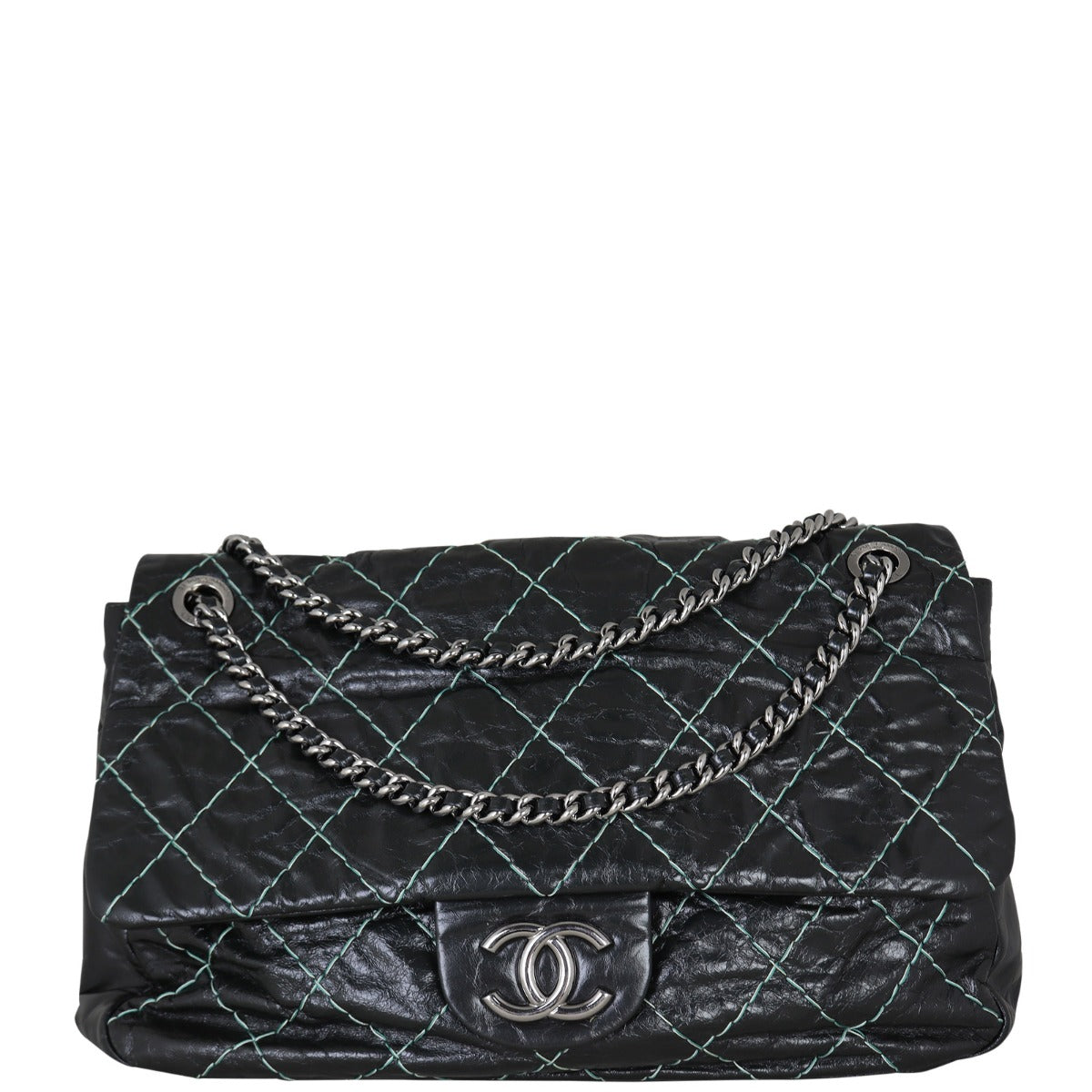 Chanel Double Stitch Chain Flap Jumbo