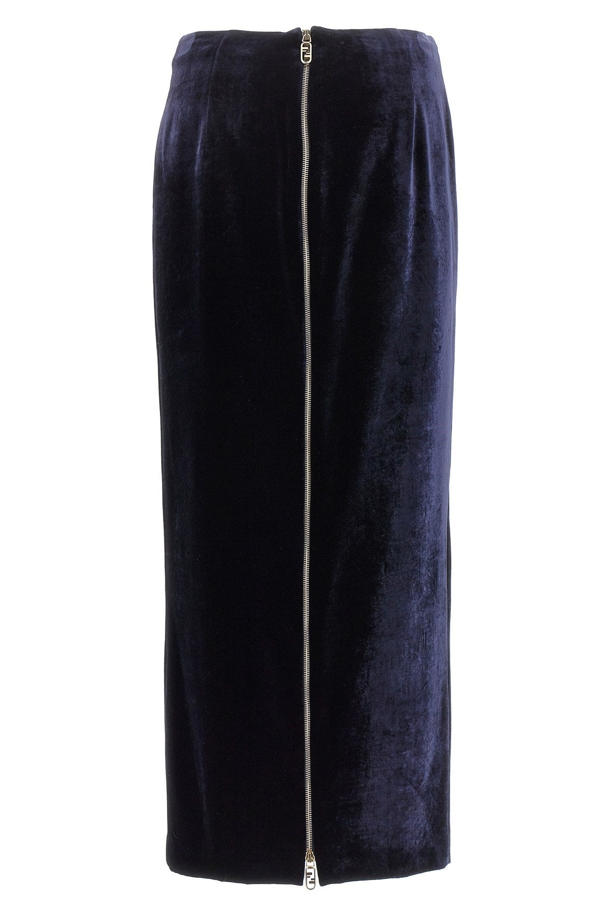 Fendi Women Velvet Long Skirt