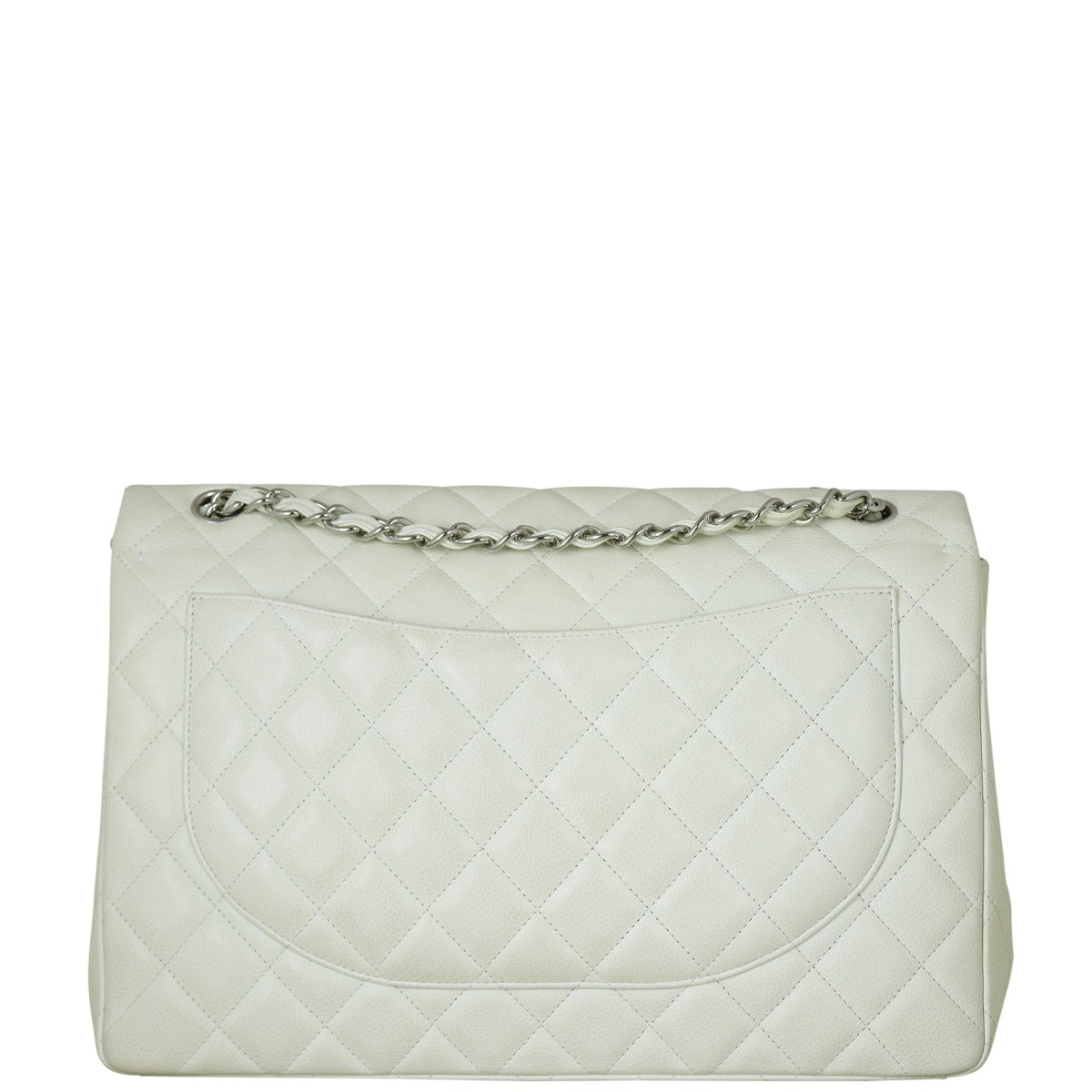 Chanel Classic Double Flap Maxi White Caviar