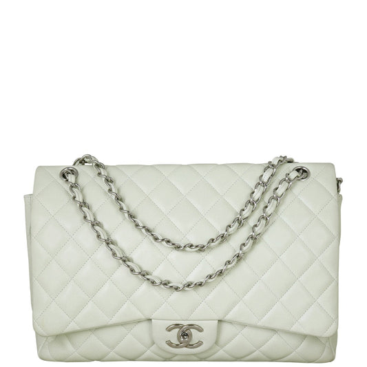 Chanel Classic Double Flap Maxi White Caviar