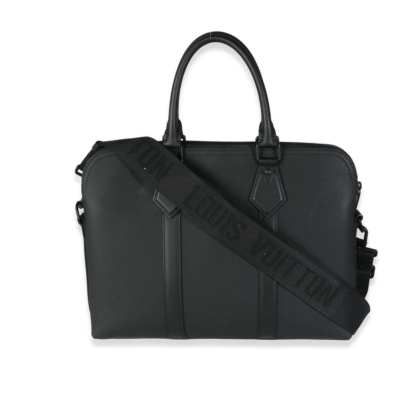 Louis Vuitton Black Calfskin Aerogram Takeoff Briefcase