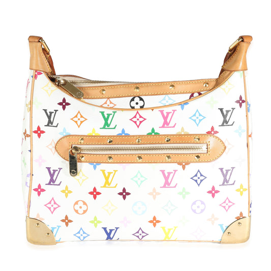 Louis Vuitton White Monogram Multicolor Canvas Boulogne