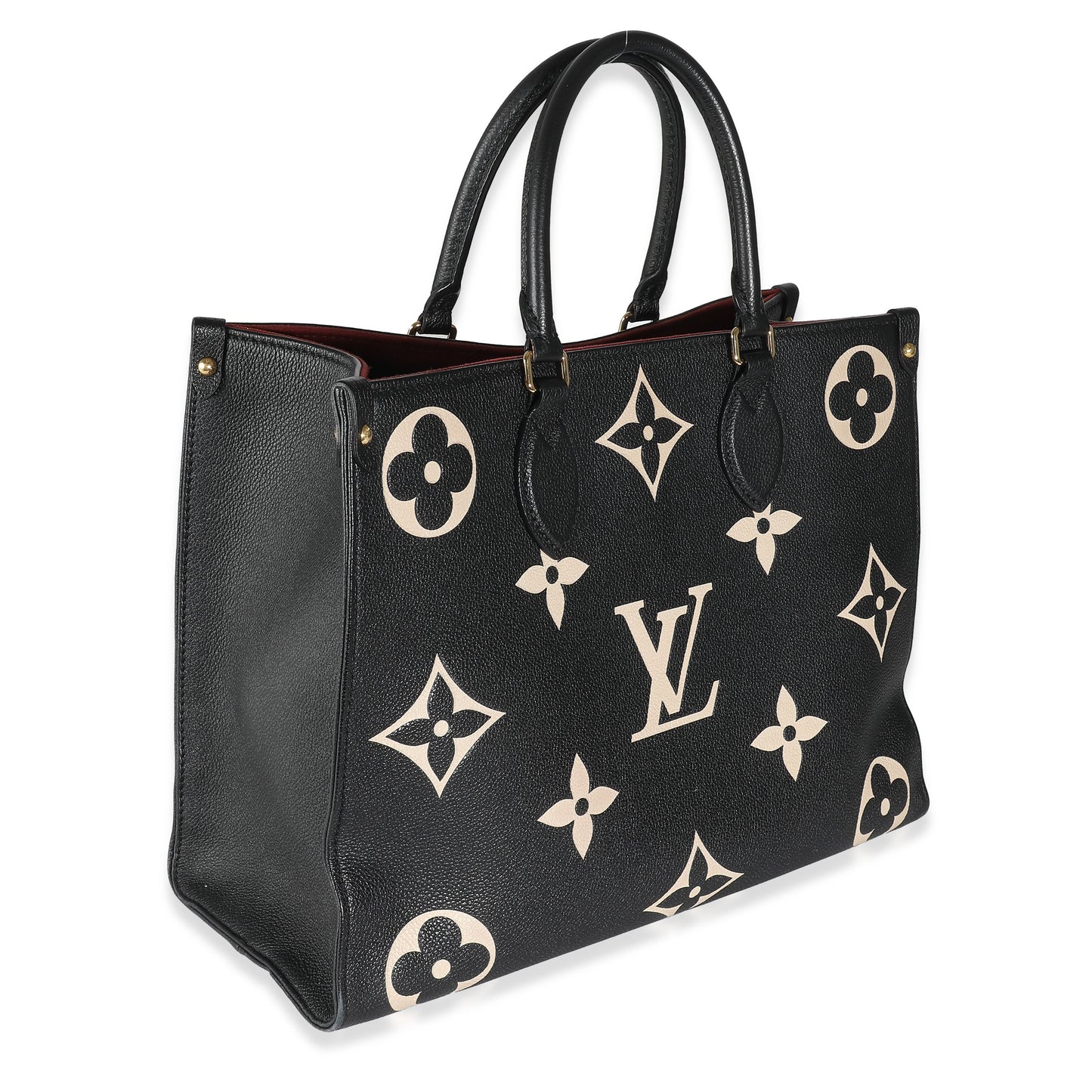 Louis Vuitton Black Beige Monogram Giant Empreinte Onthego MM