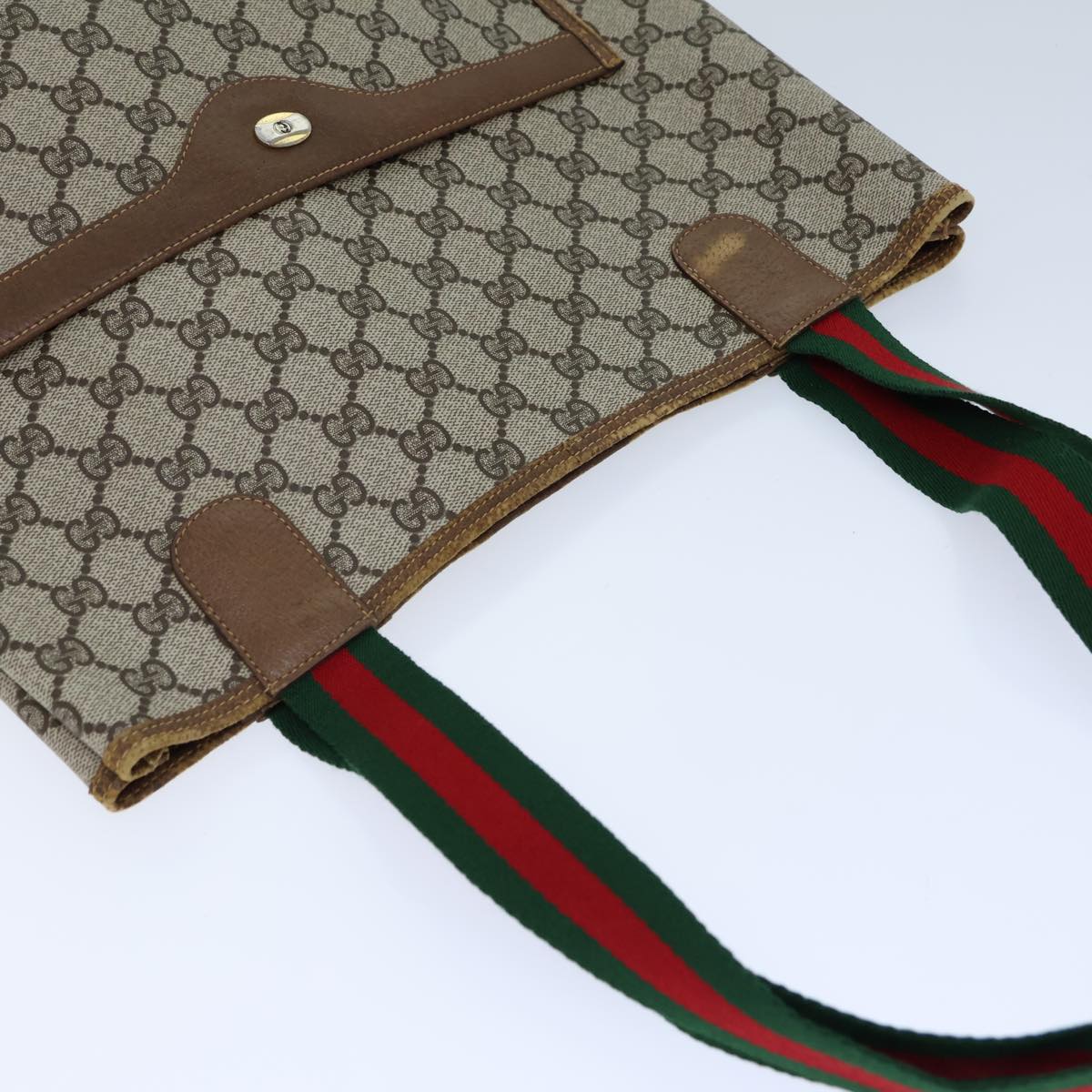 Gucci Leather Canvas Tote