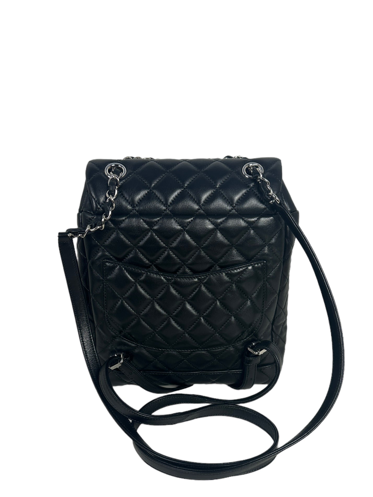 Chanel Black Lambskin Quilted Small Urban Spirit Backpack Bag