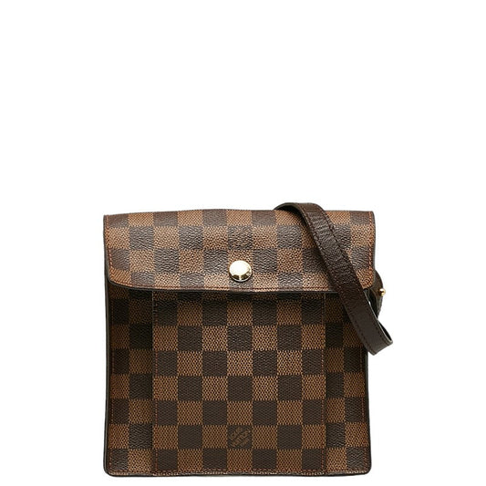 Louis Vuitton Damiere Pimrico Shoulder Bag N45272 Brown PVC Leather Louis Vuitton