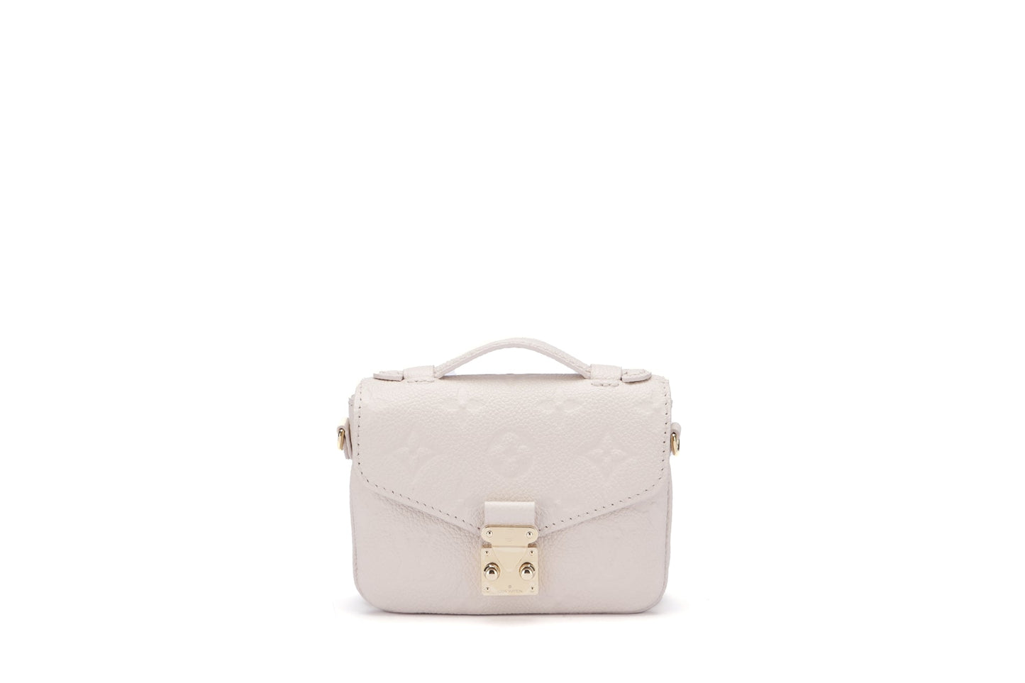 Louis Vuitton Micro Métis ( ) Monogram Empreinte Beige Color, Gold Hardware with Gold Chain, Dust Cover & Box Handbag