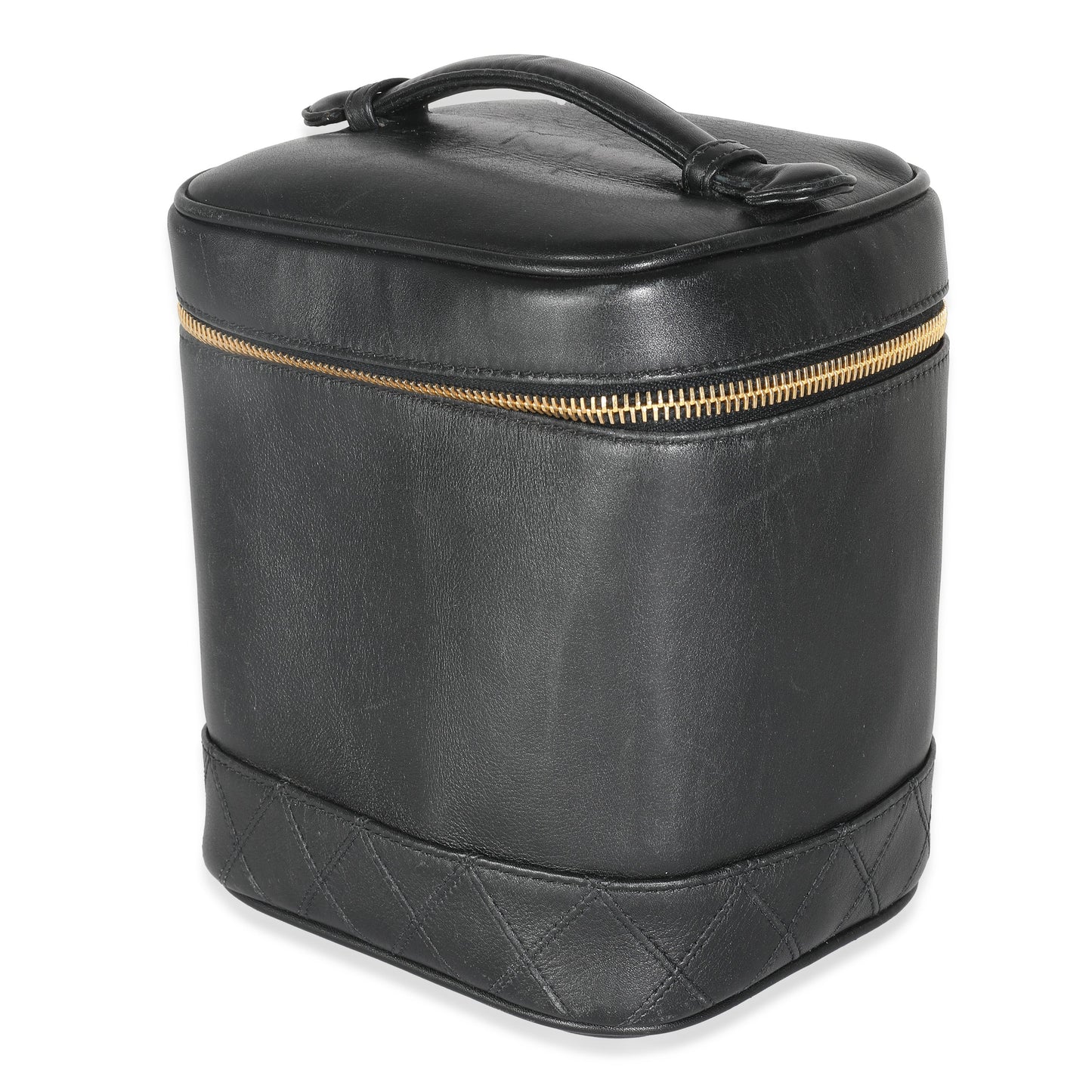 CHANEL Black Quilted Lambskin Timeless Classic Vanity Case