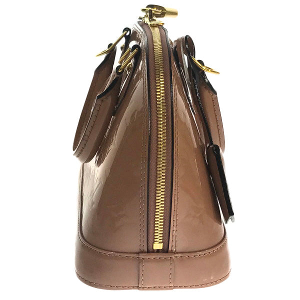 LOUIS VUITTON Shoulder Bag Monogram Vernis Rose Velur Alma BB Vernis Handbag Women