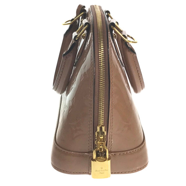 LOUIS VUITTON Shoulder Bag Monogram Vernis Rose Velur Alma BB Vernis Handbag Women