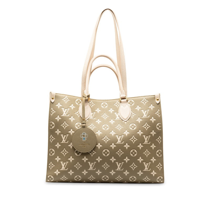 Louis Vuitton Monogram On The Go MM Handbag M46060 White PVC Leather Louis Vuitton