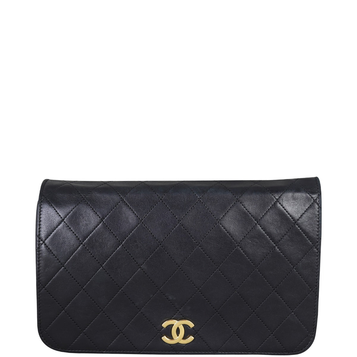 Chanel CC Full Flap Bag Small | Black Lambskin