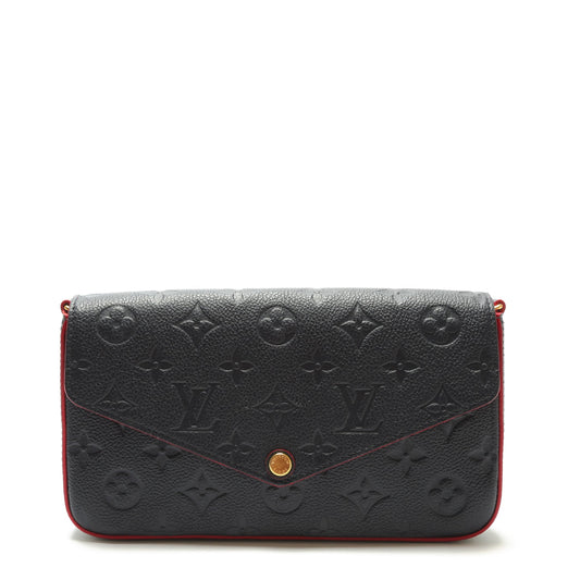 LOUIS VUITTON Felicie Pochette Navy Empreinte (3pc)