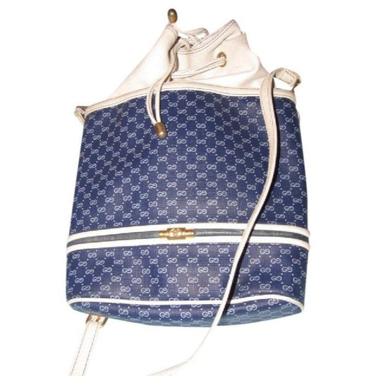 Gucci Leather Canvas Shoulder Bag