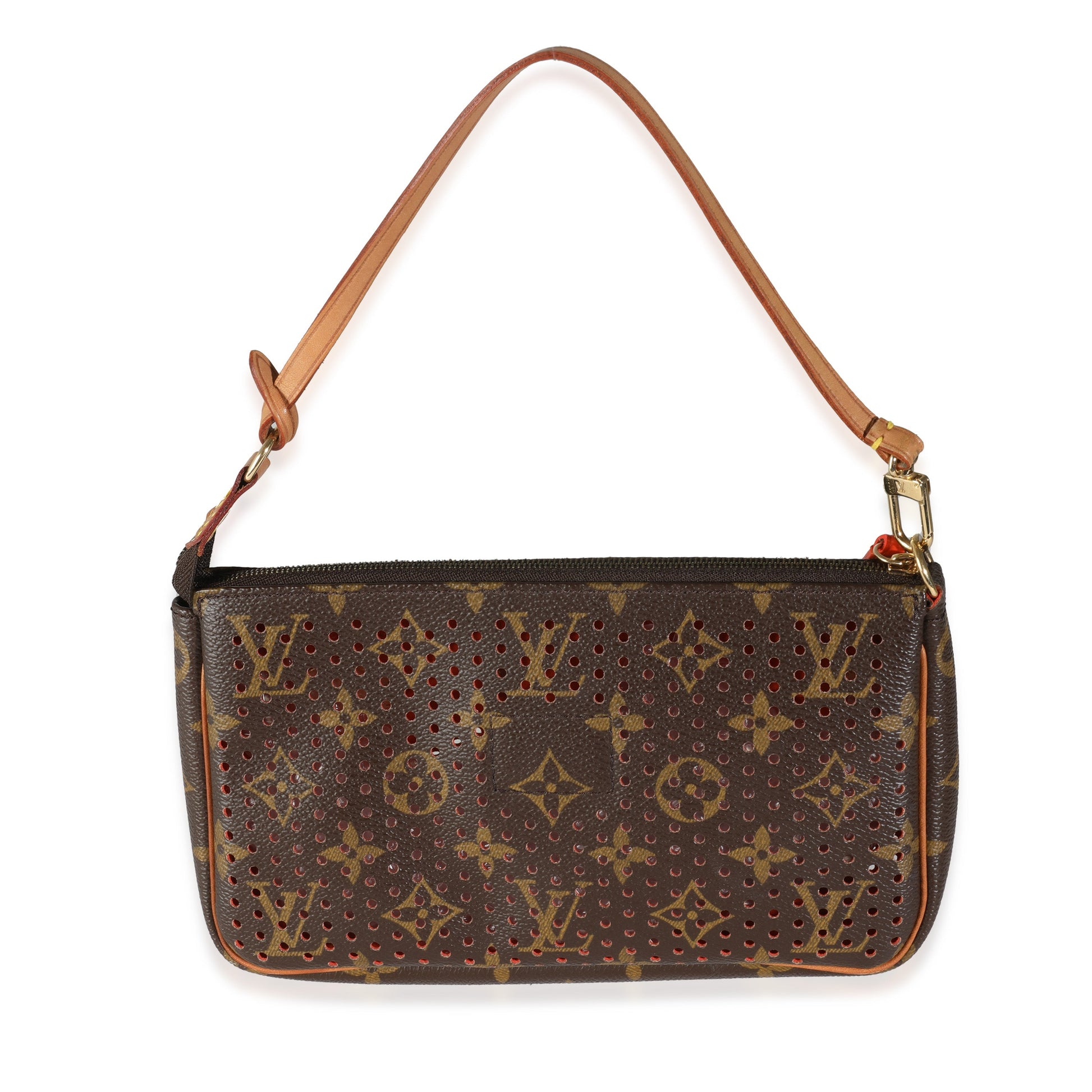  Louis Vuitton Orange Perforated Monogram Canvas Pochette Accessoires