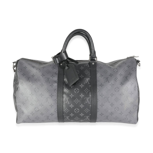 Louis Vuitton Reverse Monogram Eclipse Canvas Keepall Bandouliere 50