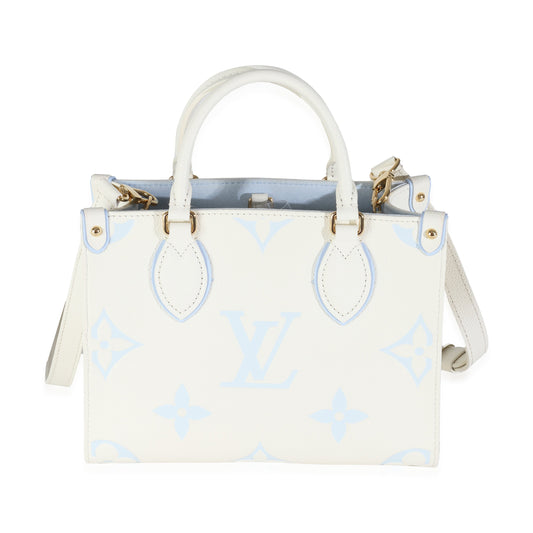 Louis Vuitton Latte Candy Blue Monogram Giant Empreinte Onthego PM