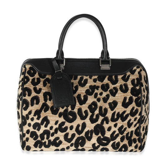 Louis Vuitton x Stephen Sprouse Black Beige Veet Leopard Speedy 30