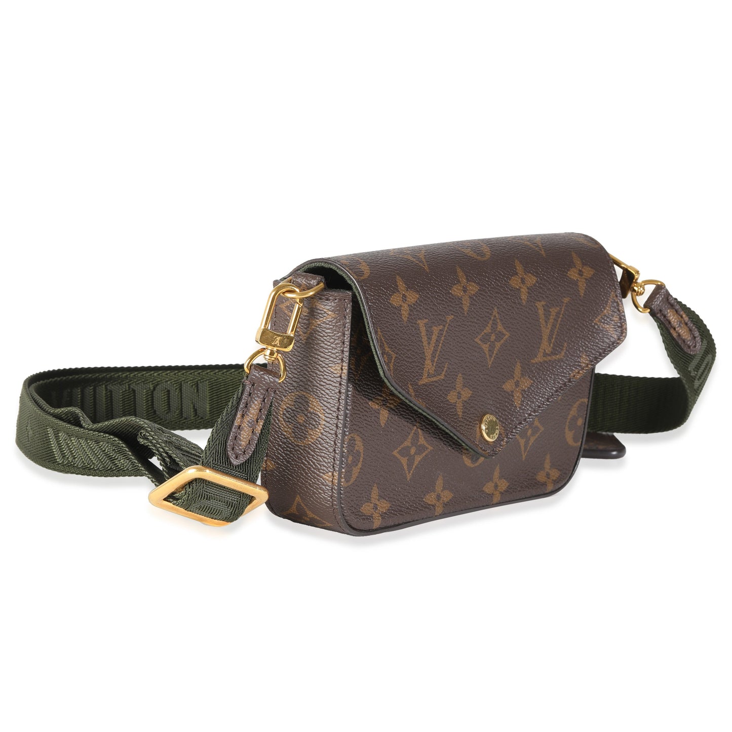  Louis Vuitton Khaki Monogram Canvas Felicie Strap & Go