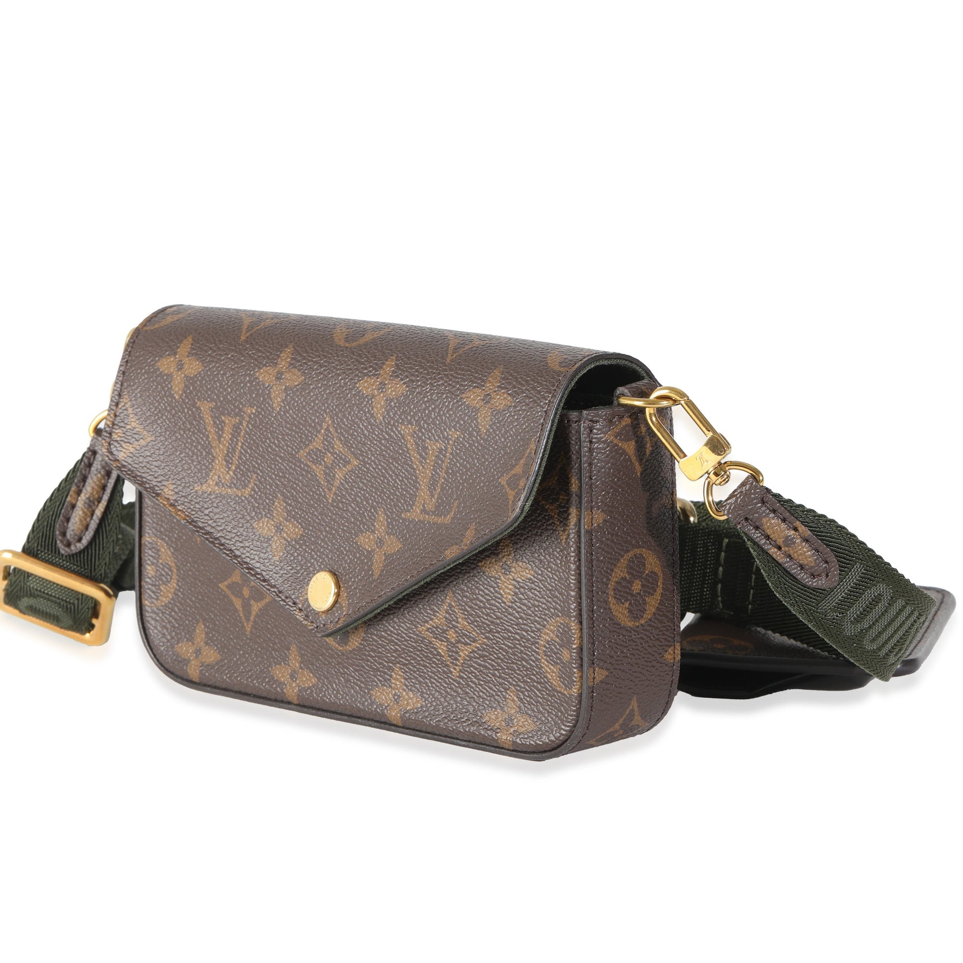 Louis Vuitton Khaki Monogram Canvas Felicie Strap & Go