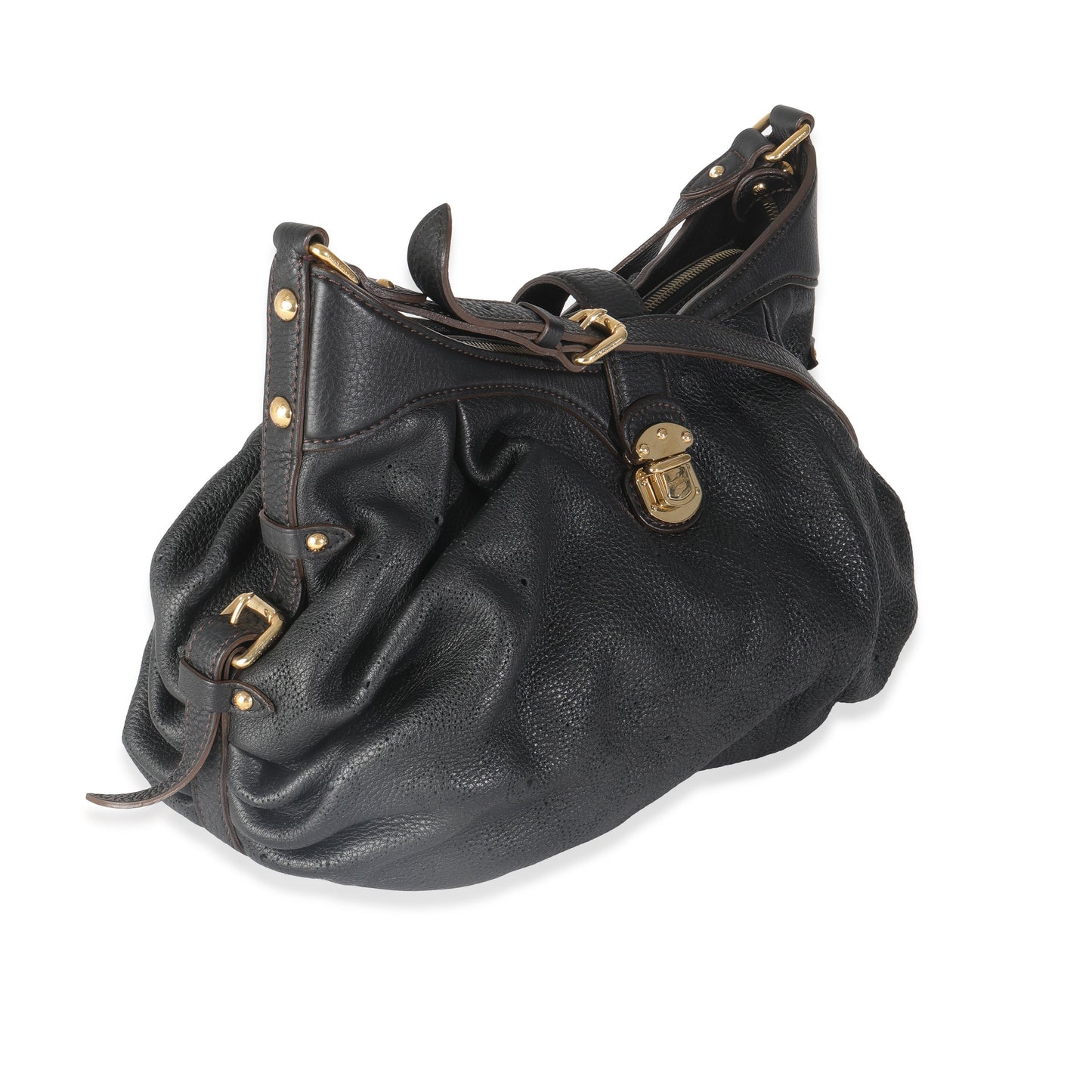 Louis Vuitton Black Monogram Mahina XS Hobo
