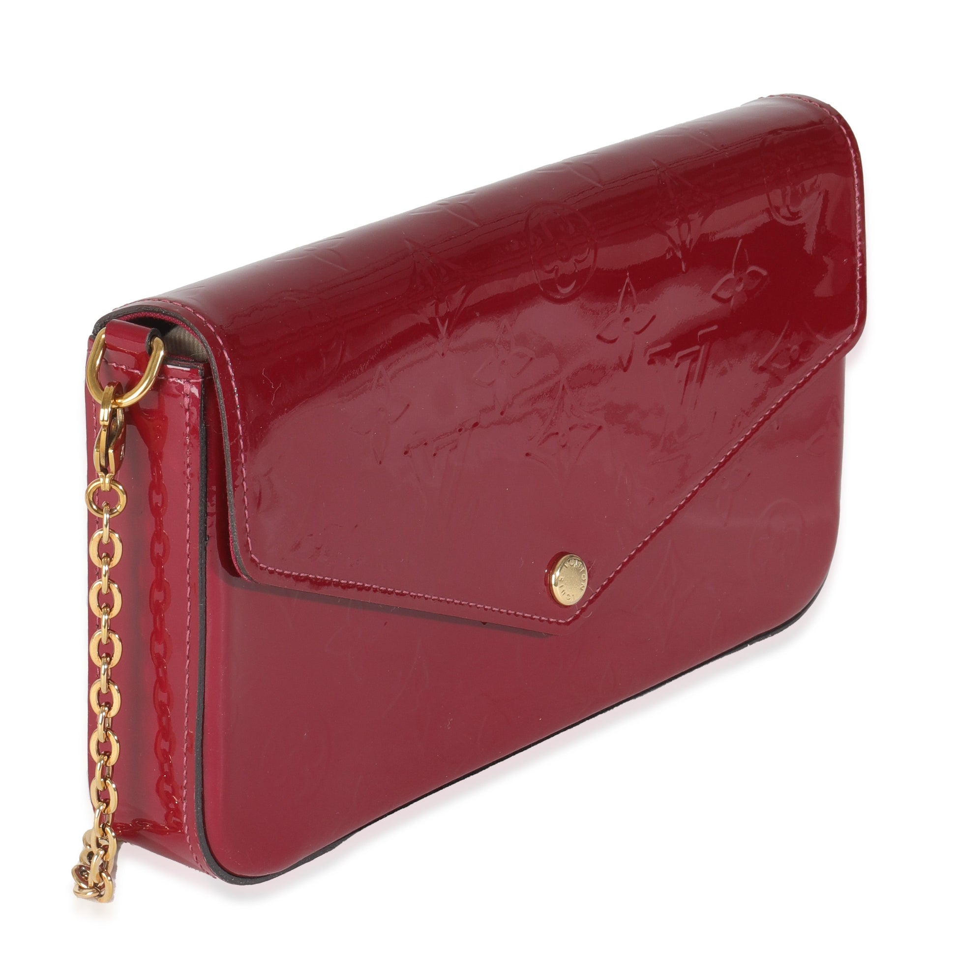  Louis Vuitton Magenta Monogram Vernis Felicie Pochette