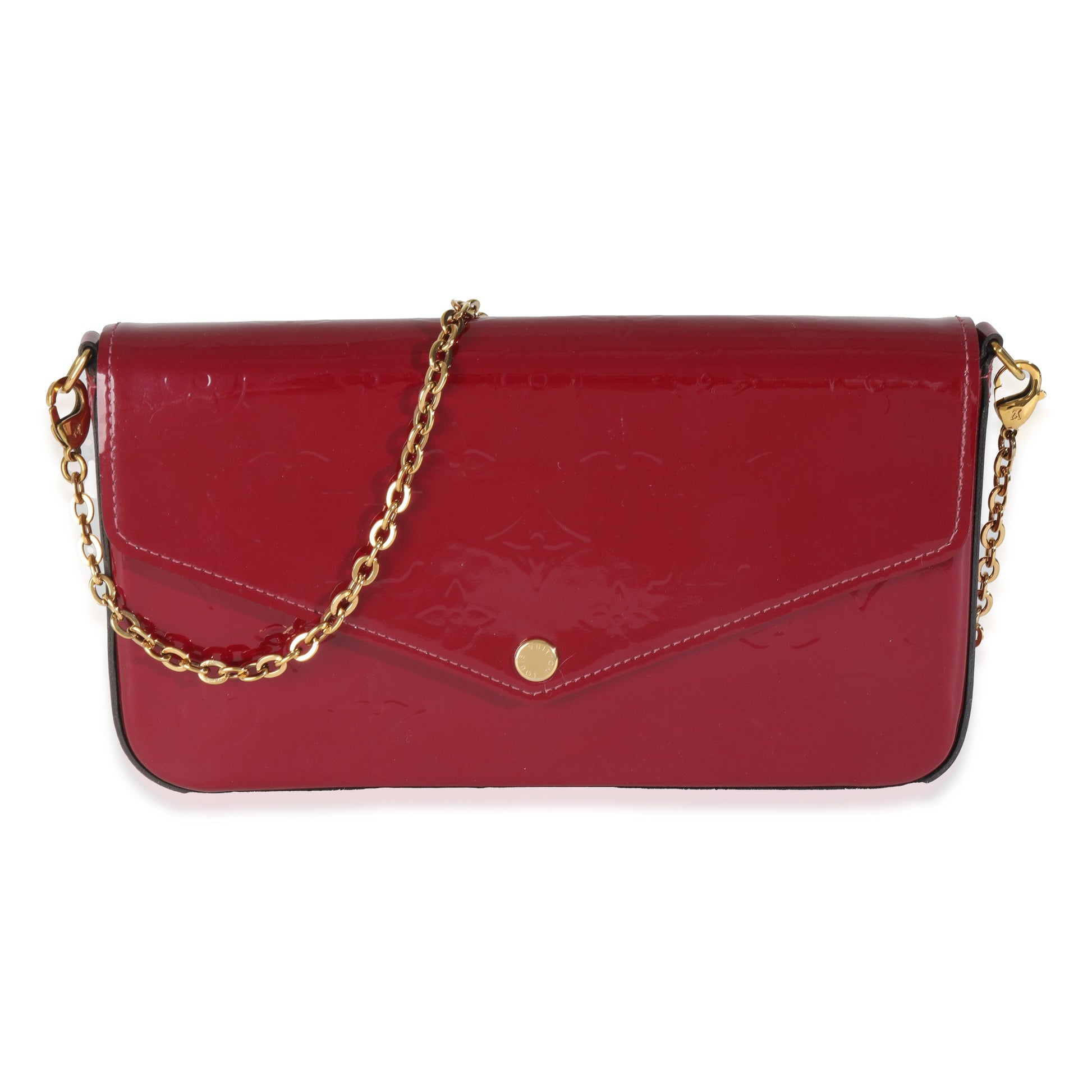  Louis Vuitton Magenta Monogram Vernis Felicie Pochette