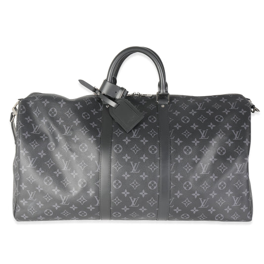 Louis Vuitton Monogram Eclipse Canvas Keepall Bandouliere 55