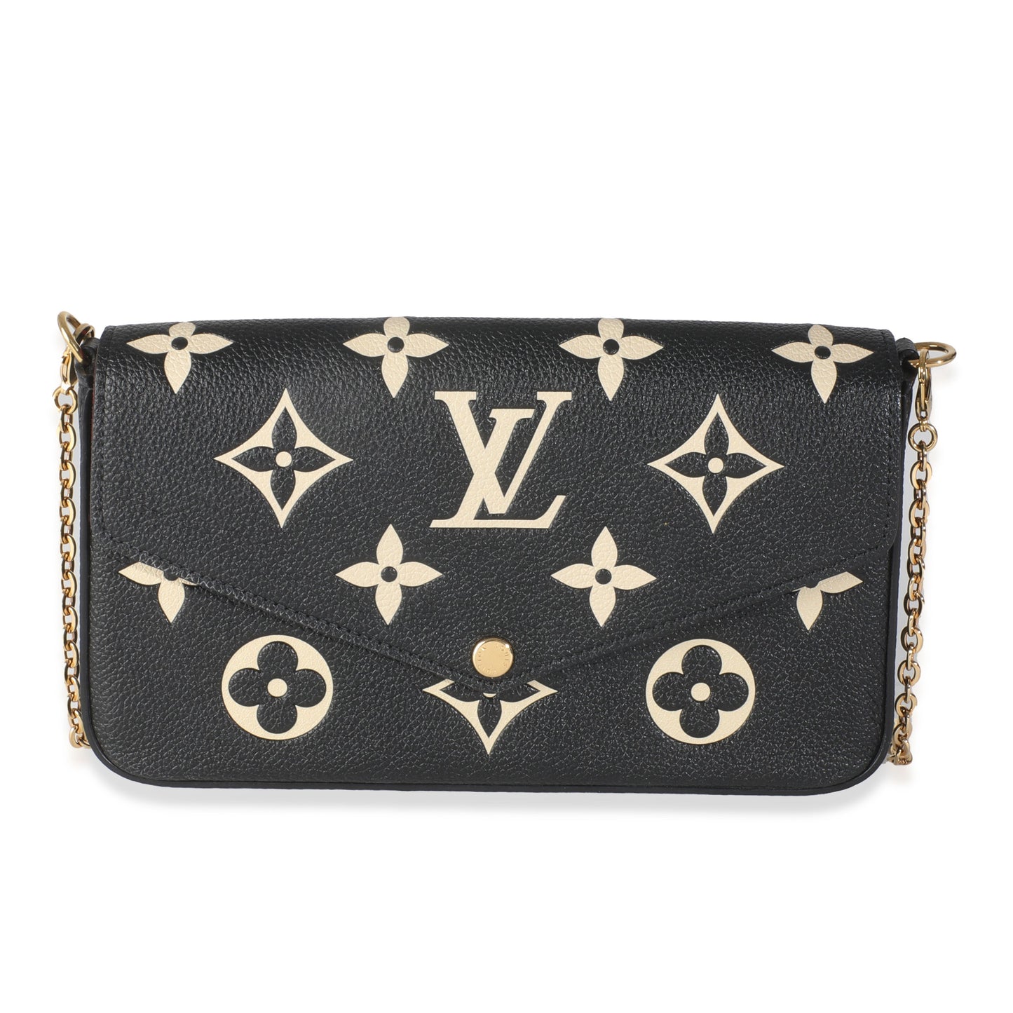 Louis Vuitton Black Beige Empreinte Monogram Giant Felicie Pochette