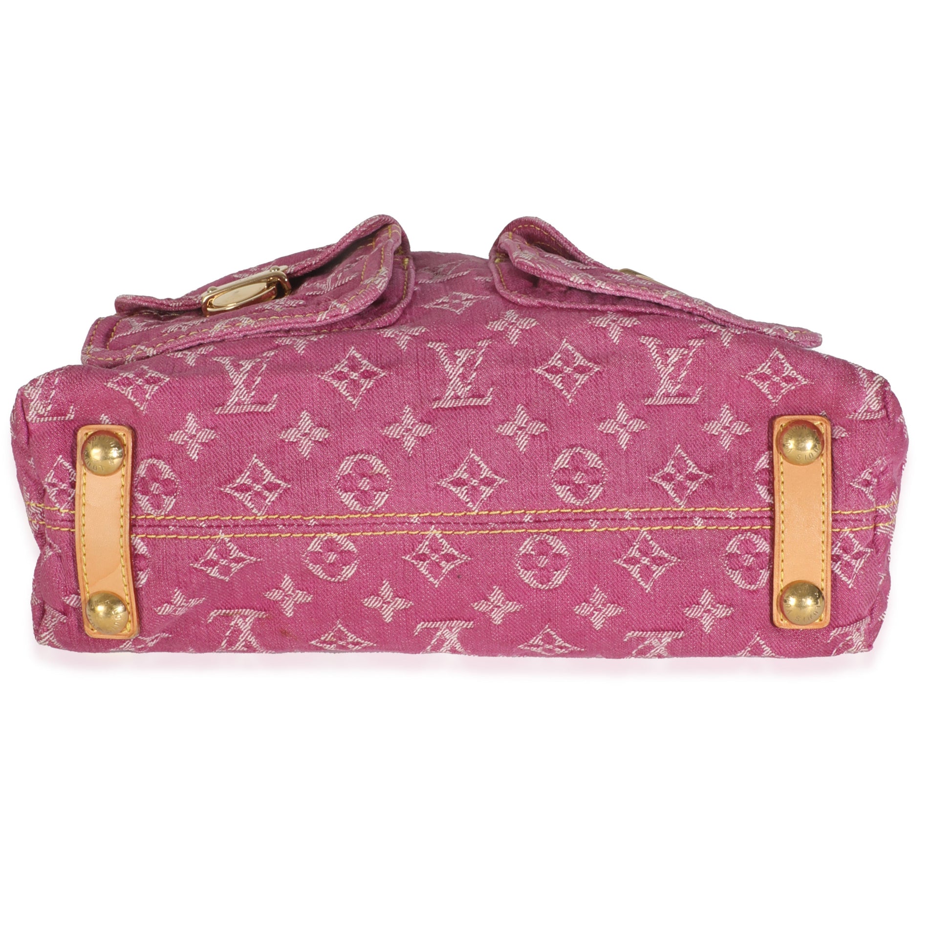 Louis Vuitton Pink Monogram Denim Pleaty Bag
