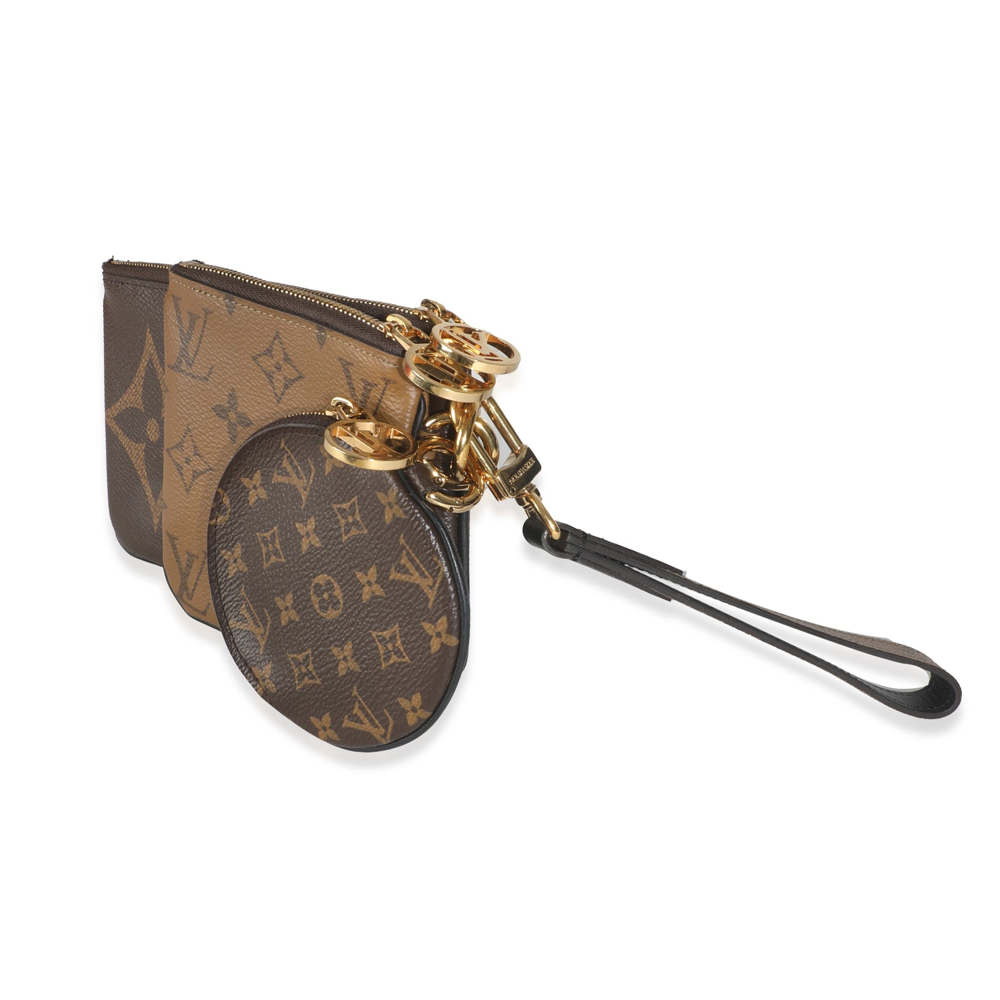  Louis Vuitton Reverse Monogram Canvas Trio Pochette
