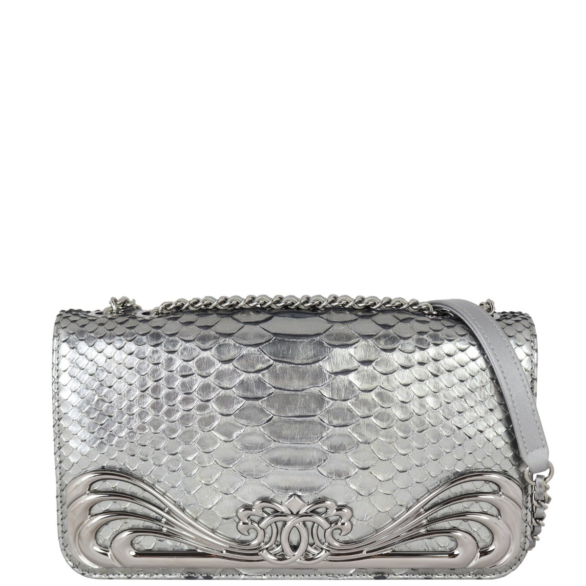 Chanel Python Clutch on Chain