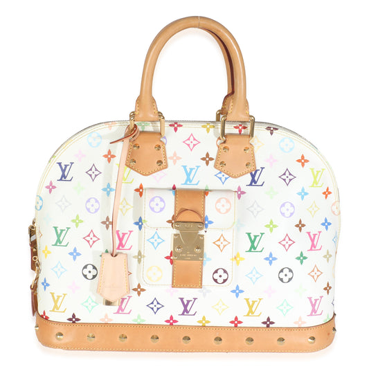 Louis Vuitton x Murakami White Multicolor Monogram Canvas Alma GM