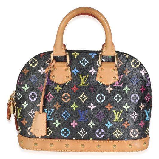 Louis Vuitton x Murakami Black Monogram Multicolor Canvas Alma PM