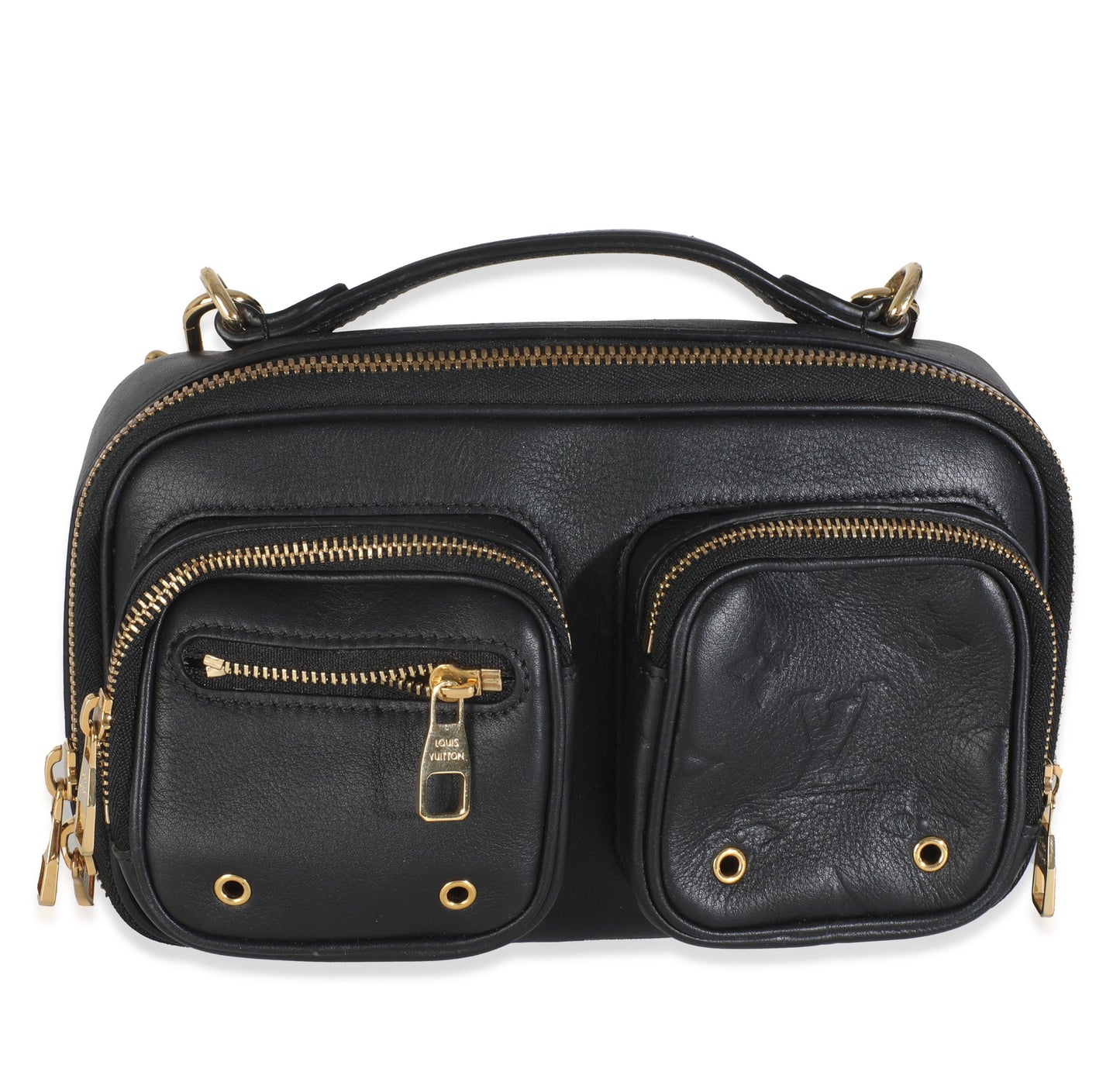 Louis Vuitton Black Monogram Embossed Calfskin Utility Crossbody