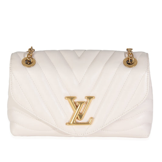 Louis Vuitton Ivory Quilted Calfskin New Wave Chain Bag