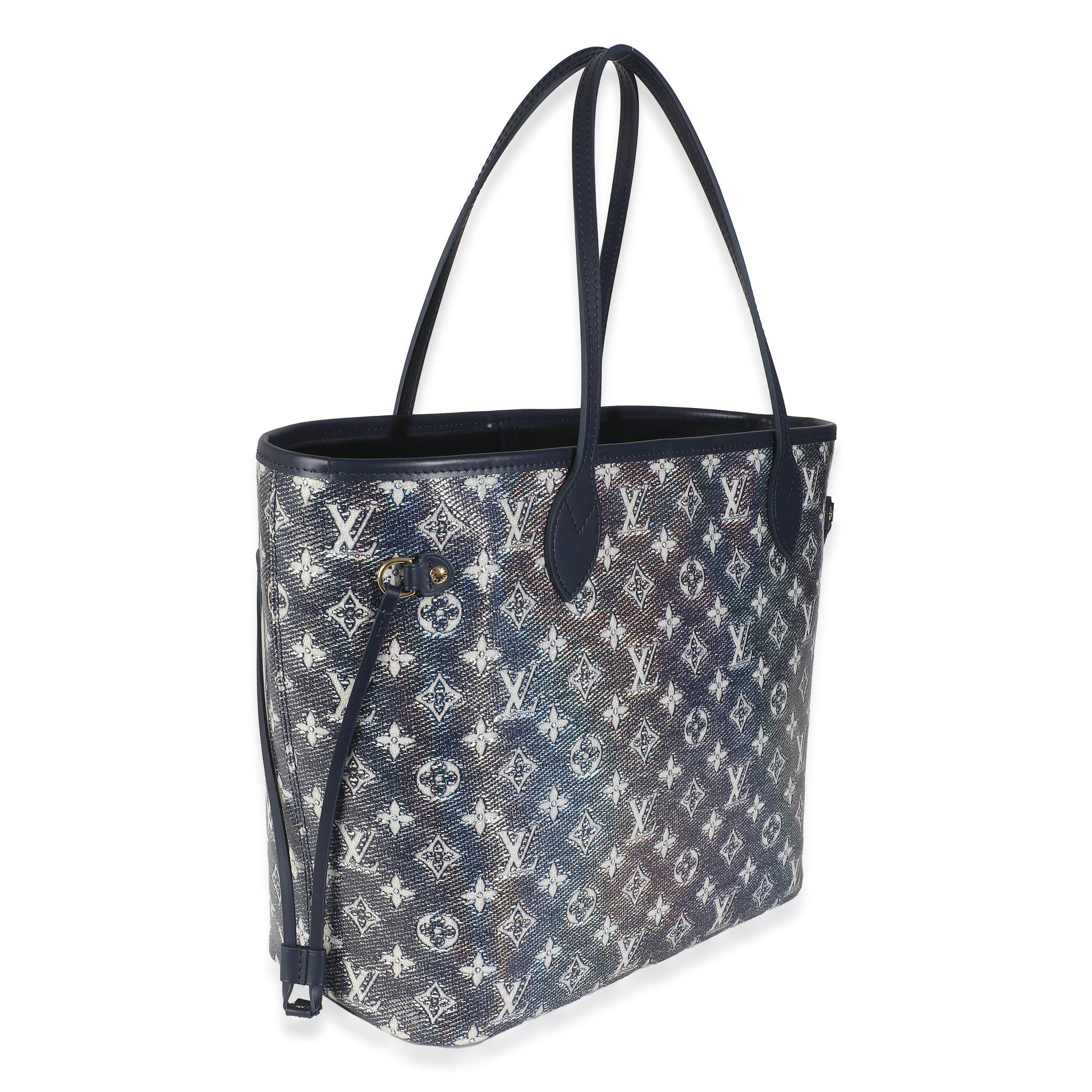 Louis Vuitton Blue Monoglam Canvas Neverfull MM