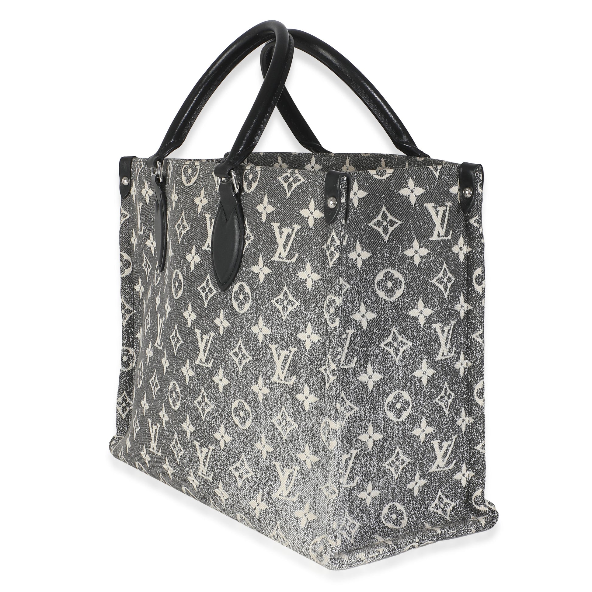 Louis Vuitton Black Monogram Denim Onthego MM