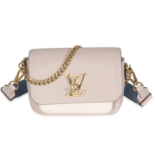 Louis Vuitton Greige Grained Calfskin Lockme Tender
