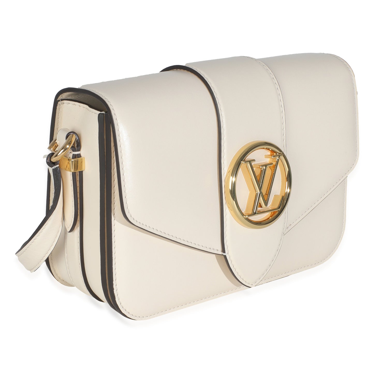 Louis Vuitton Cream Smooth CalfskinPont 9