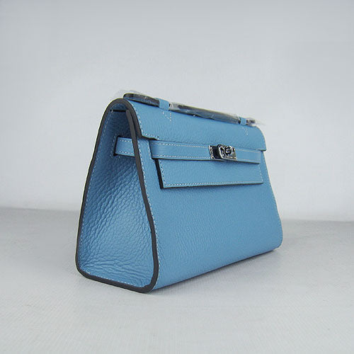 Luxury Hermes Kelly 22cm Handbag Light Blue